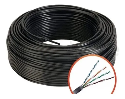 Metro de CABLE UTP EXTERIOR CCA CAT5E ENFORZA 1M  NEGRO MOD.P50503D-B