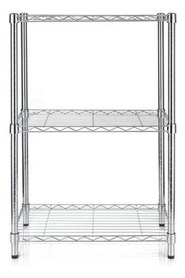 Members Estante 3 Niveles Metálico Maya 61 X 92 X 35.5cms Cromado
