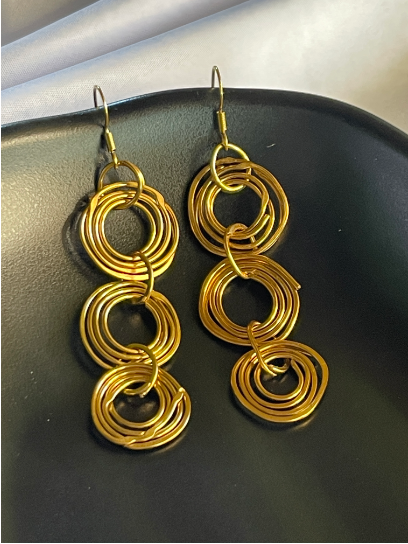 Aura Coil Gold Earrings