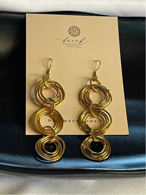 Aura Coil Gold Earrings