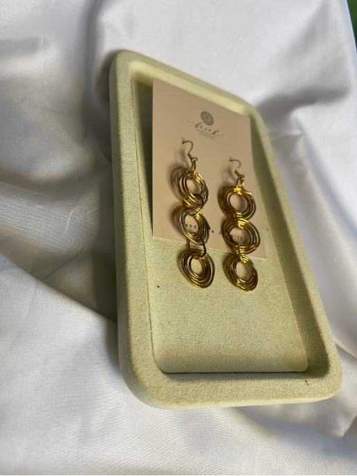 Aura Coil Gold Earrings