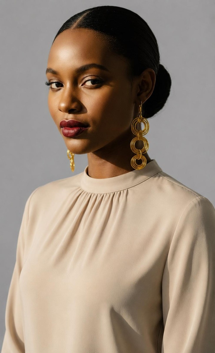Aura Coil Gold Earrings