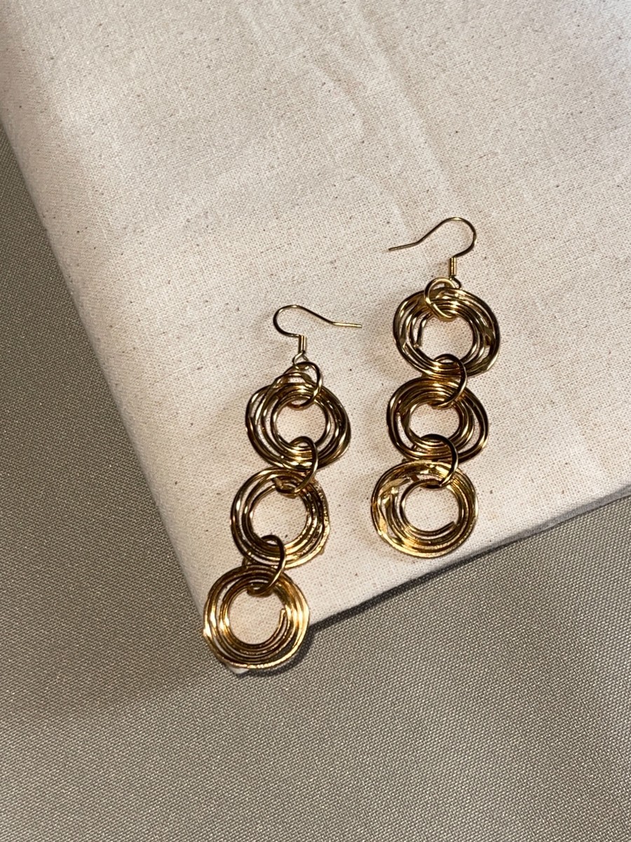 Aura Coil Gold Earrings