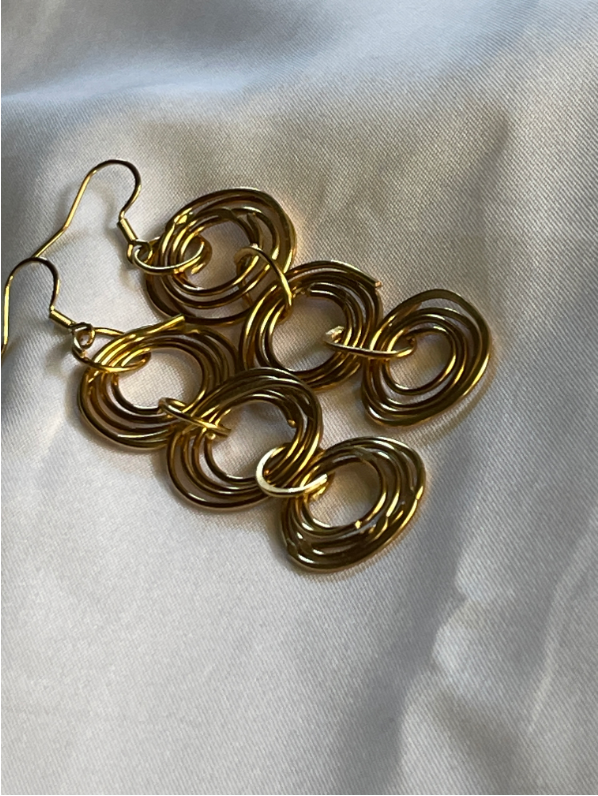 Aura Coil Gold Earrings