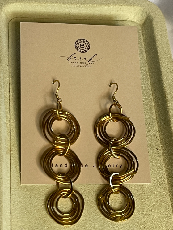 Aura Coil Gold Earrings