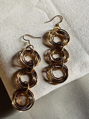 Aura Coil Gold Earrings