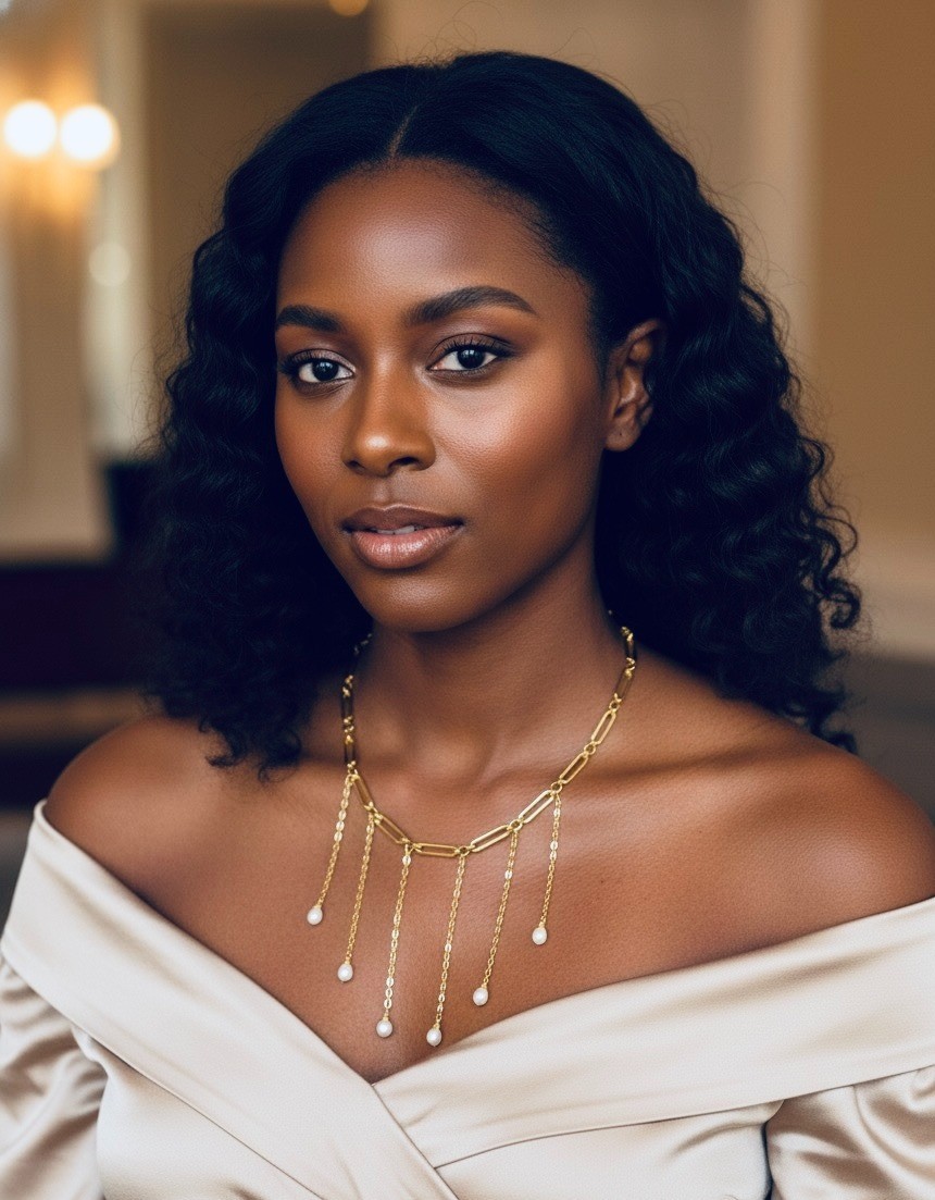 Pendulum Pearl Chain Necklace