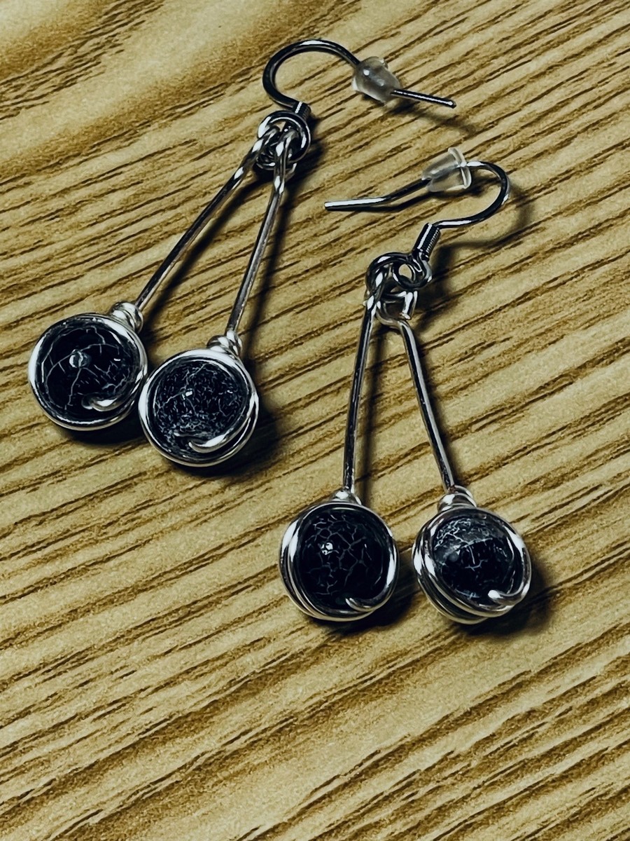 Twin Stone Dangle Drop Earrings