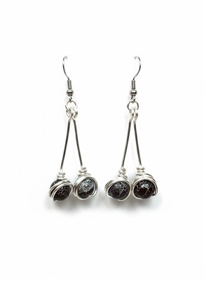 Twin Stone Dangle Drop Earrings