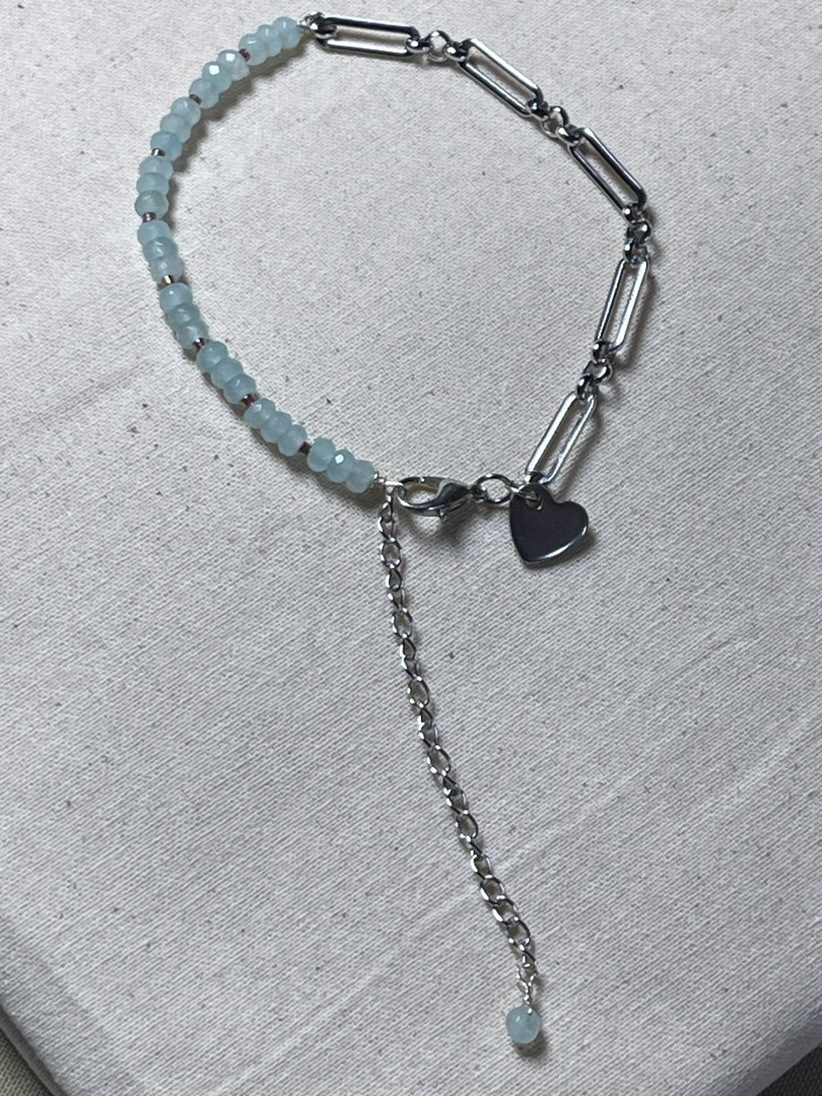 Rondelle steel duet bracelet