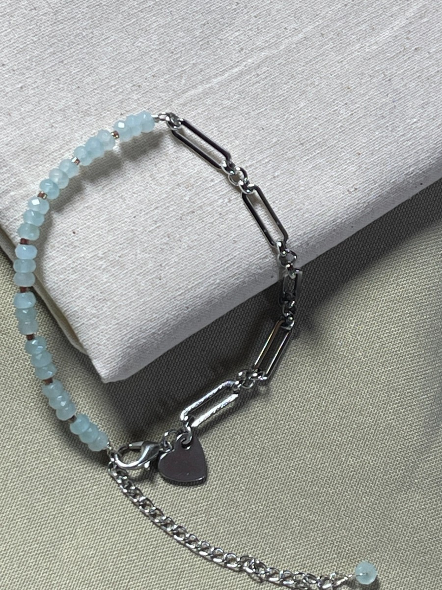 Rondelle steel duet bracelet