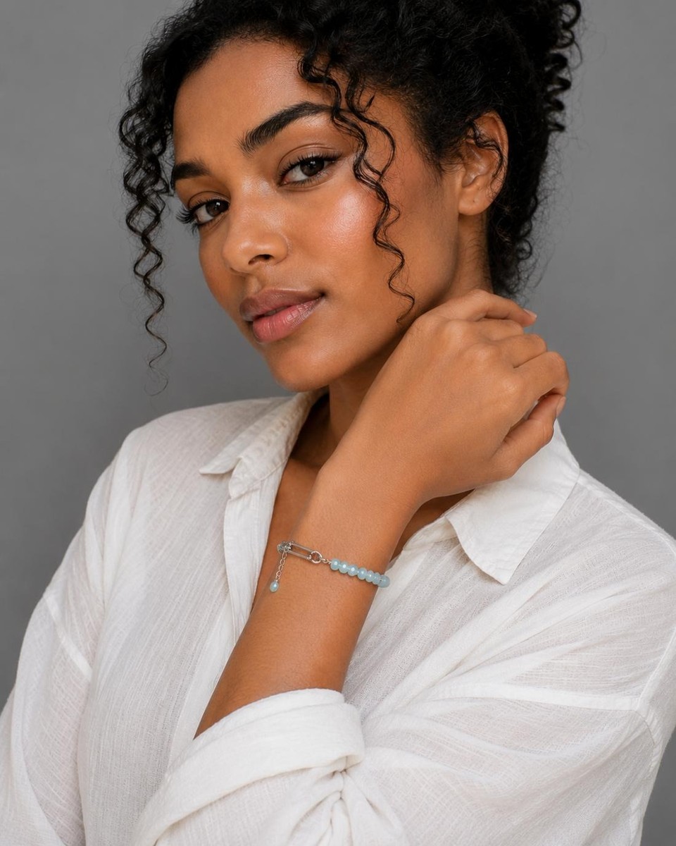 Rondelle steel duet bracelet