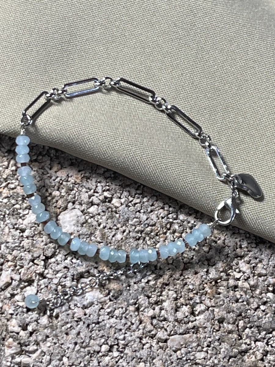Rondelle steel duet bracelet