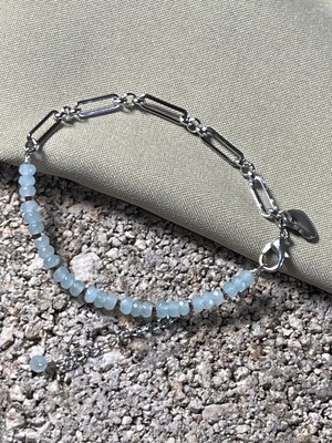 Rondelle steel duet bracelet