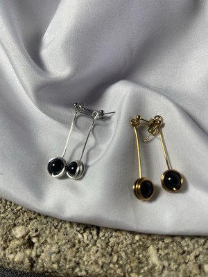 Wrapped Obsidian Drop Earrings