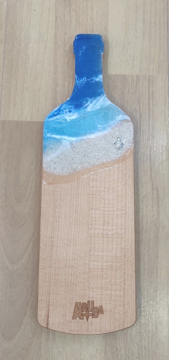 Cutting board wine bottle