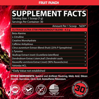 Nutrex Outrage High Stim Pre-Workout
