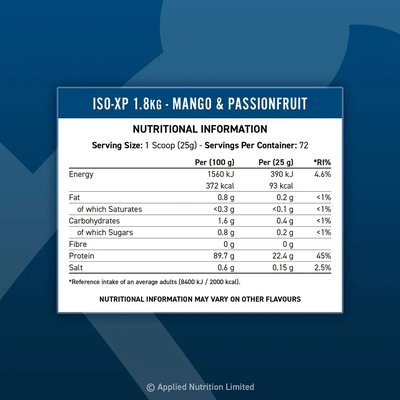 Applied Nutrition ISO-XP - Whey Protein Isolate 1.8 kg