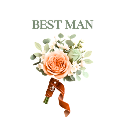 Custom Best Man Digital Design Elegant Wedding PNG