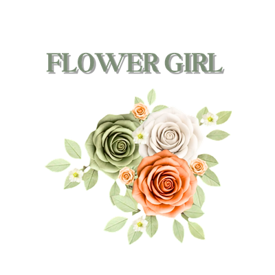 Flower Girl Digital Design Asset – Elegant Floral Theme (Digital Download)