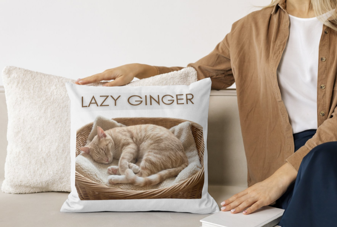 Lazy Ginger Cat Transparent PNG