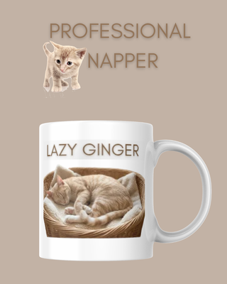 Lazy Ginger Cat Transparent PNG
