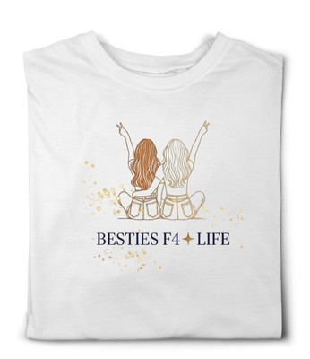 Besties for Life Fashion Illustration PNG