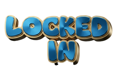 Locked In 3D Bubble Letter PNG FILE