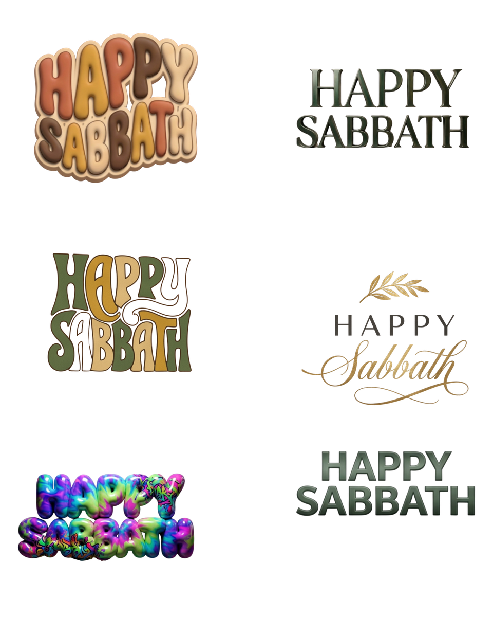 Happy Sabbath ​PNG bundle / Design bundle