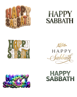 Happy Sabbath ​PNG bundle / Design bundle