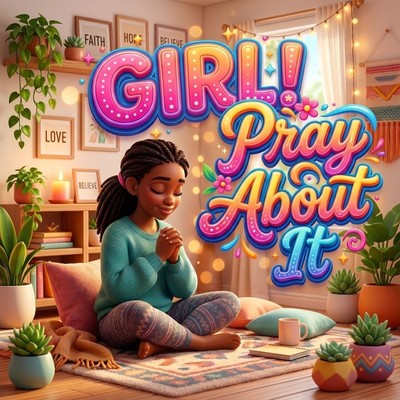 Girl! Pray About It wall art png file