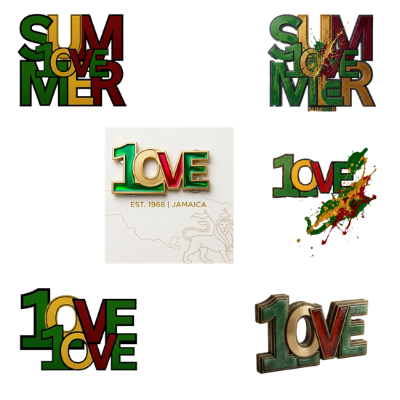 Tropical One Love Summer Collection.Sublimation PNG