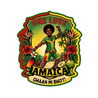 One Love Jamaica Graphic Illustration