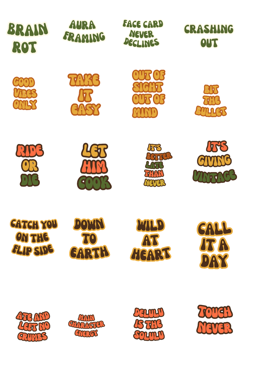Slang Sticker Bundle | Glam
