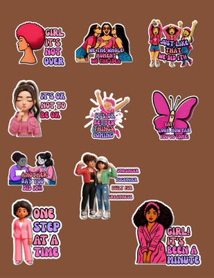 Cute Girly Stickers Daily Affirmations