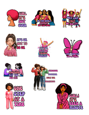Cute Girly Stickers Daily Affirmations