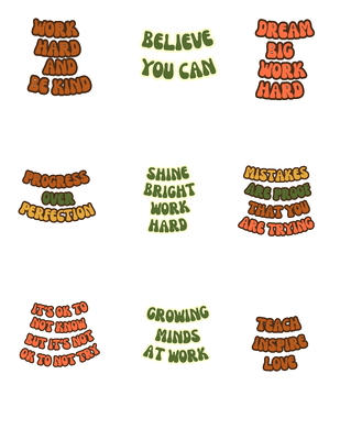 GLBAM Retro Classroom Rules Sticker sheet