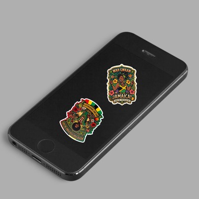 GLBAM JAMAICAN ART STICKER BUNDLE