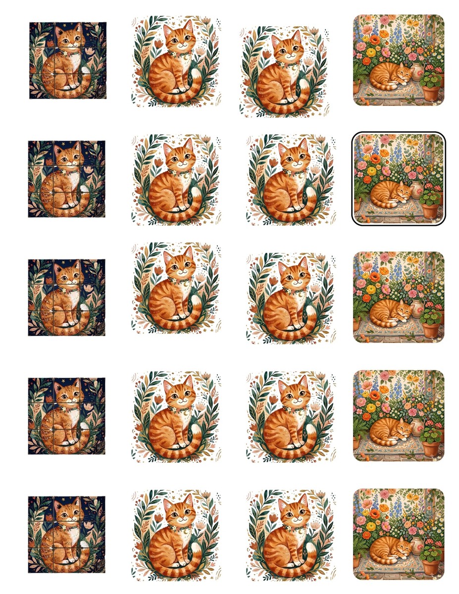 GLBAM ginger cat sticker sheet