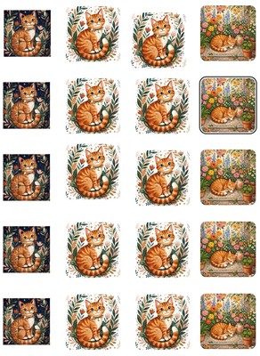GLBAM ginger cat sticker sheet