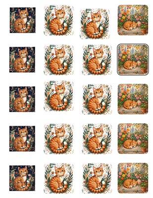 GLBAM ginger cat sticker sheet