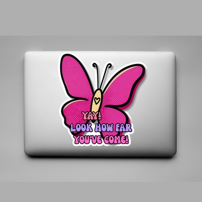 GLBAM STICKERS sheet butterfly motivational