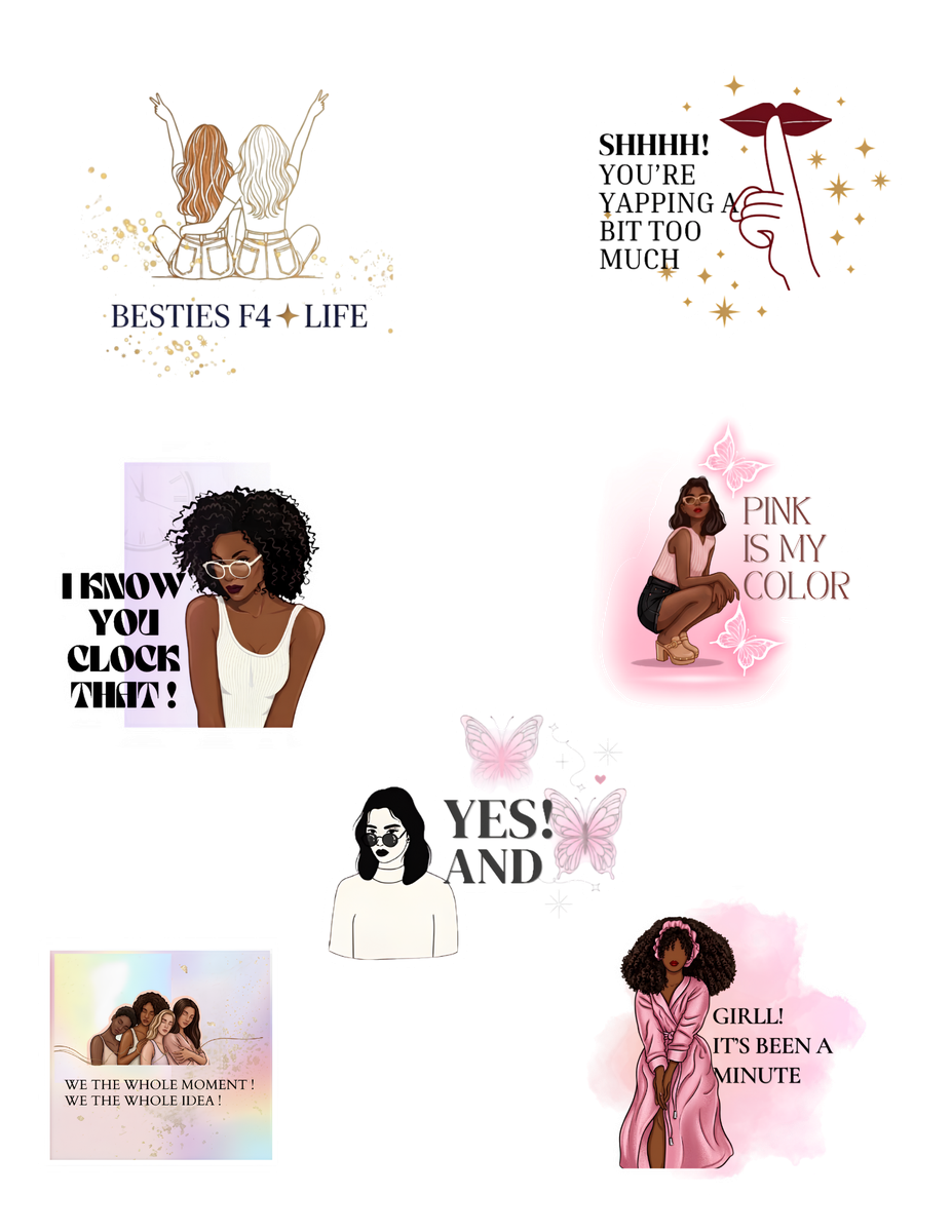 Glbam stickers: Empowered Women