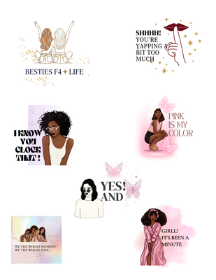 Glbam stickers: Empowered Women