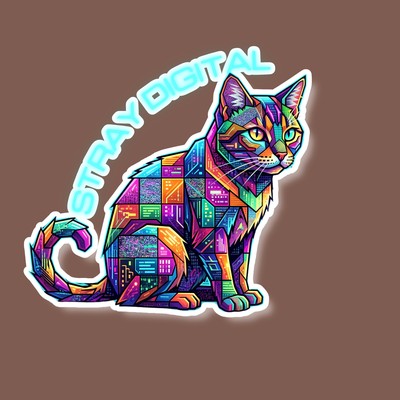 Glbam stickers neon cat png