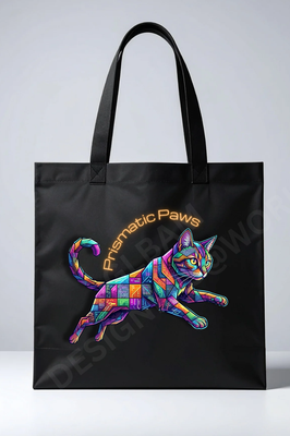 Neon Cyber Cat PNG Digital Asset Bundle (