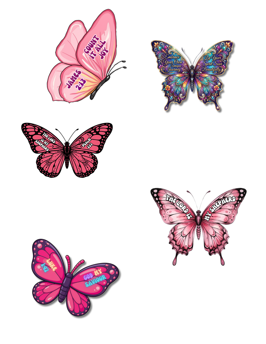 Christian Butterfly PNG Bundle