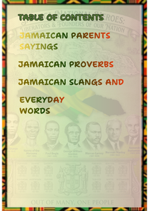 JAMAICAN PROVERBS& SLANG
