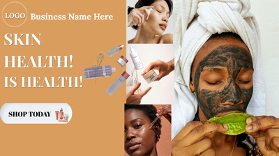 Skincare Canva Landing Page Template