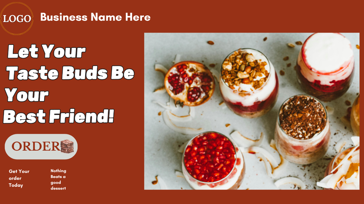 Sweet Treats Canva Landing Template.
